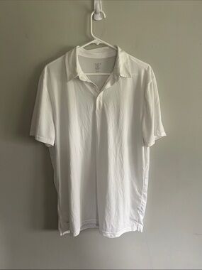 Layer 8 Men's White Short Sleeve Polo Shirt